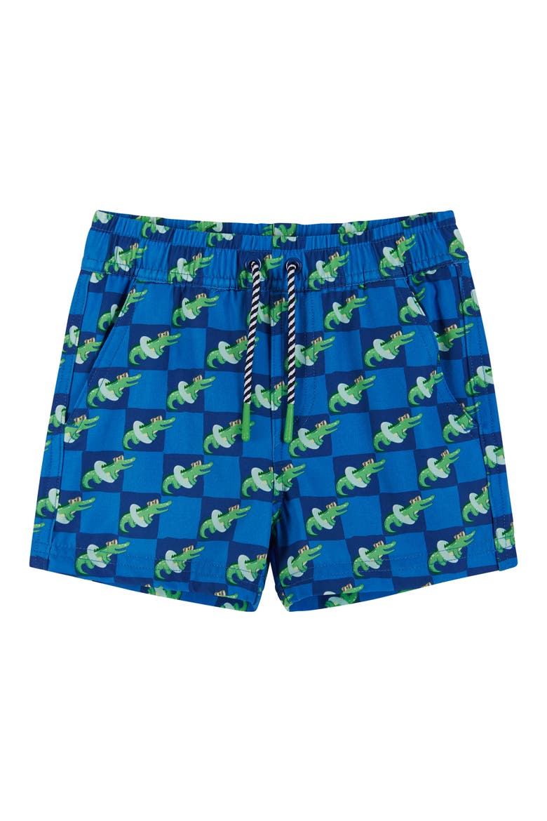 Long Sleeve Rashguard T-Shirt & Swim Shorts Set, Alternate, color, BLUE GATOR