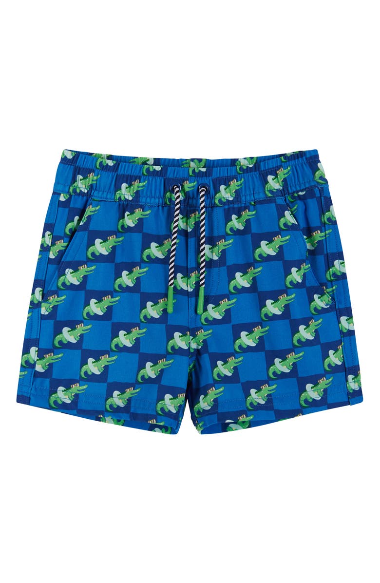 Andy & Evan Long Sleeve Rashguard T-Shirt & Swim Shorts Set, Alternate, color, Blue Gator