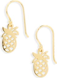 Kiara by Ki-ele Pineapple Silhouette Drop Earrings