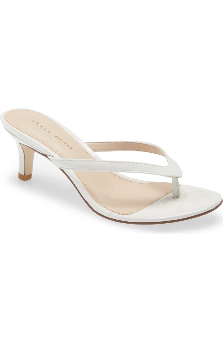 Pelle Moda Slide Sandal, Main, color, White Patent