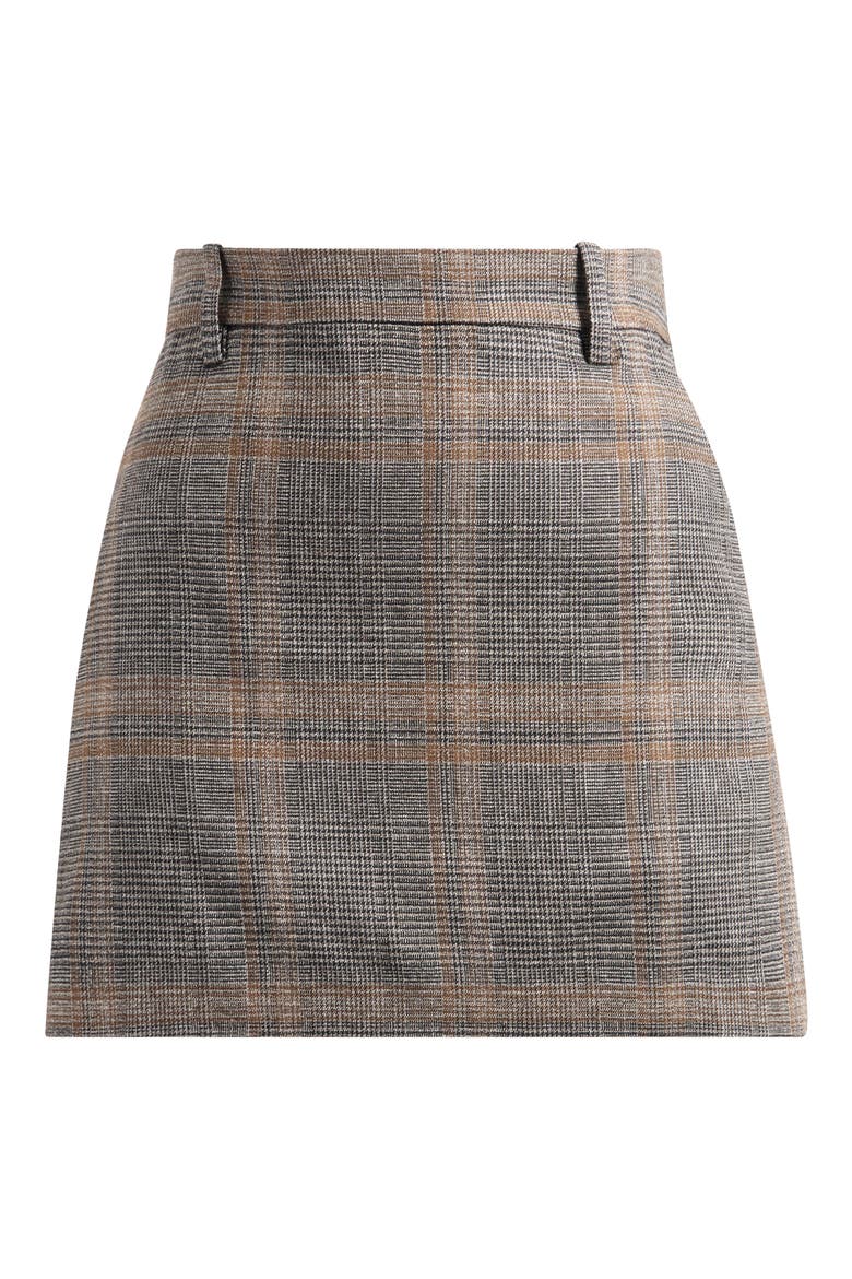 Plaid Miniskirt, Alternate, color, BROWN GRAY PLAID
