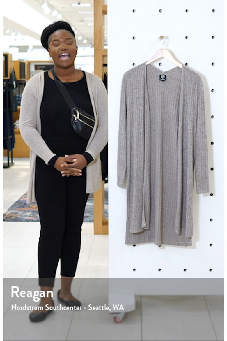 Ribbed Knit Long Cardigan video