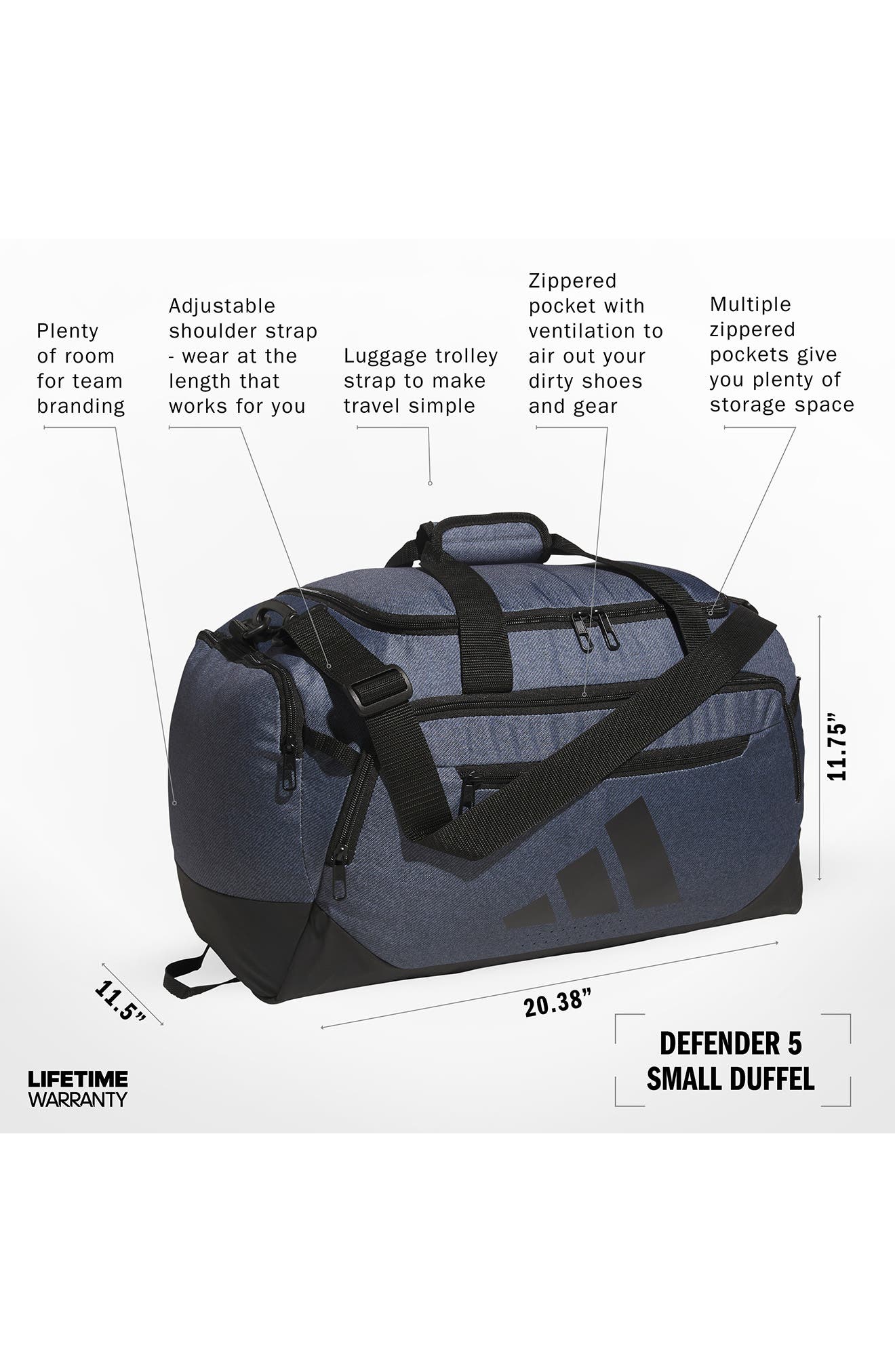 Defender 5 Small Duffel Bag, Alternate, color, TWILL ONIX GREY/ BLACK