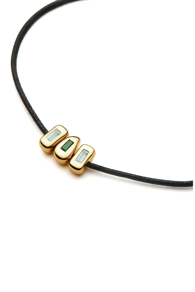 Molten Stone Baguette Cord Bracelet, Alternate, color, GOLD
