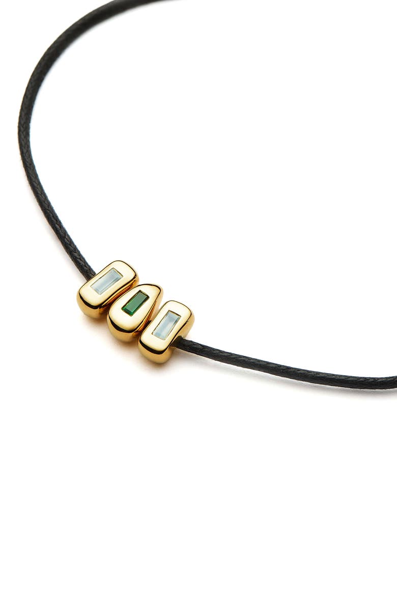 Missoma Molten Stone Baguette Cord Bracelet, Alternate, color, Gold