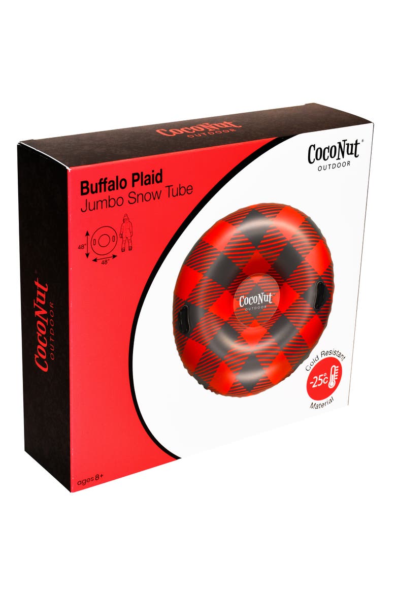 Buffalo Plaid 48" Jumbo Snow Tube 8+, Alternate, color, Multicolored