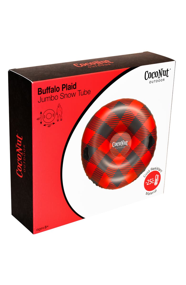Coconut Outdoor Buffalo Plaid 48" Jumbo Snow Tube 8+, Alternate, color, Multicolored
