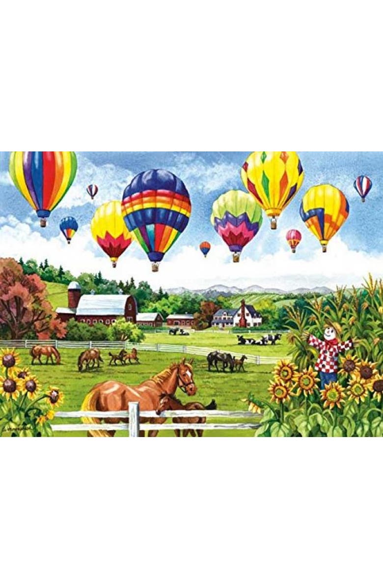 Sunsout Balloons Over Fields 500 piece Jigsaw Puzzle for Adults, Alternate, color, Multicolor
