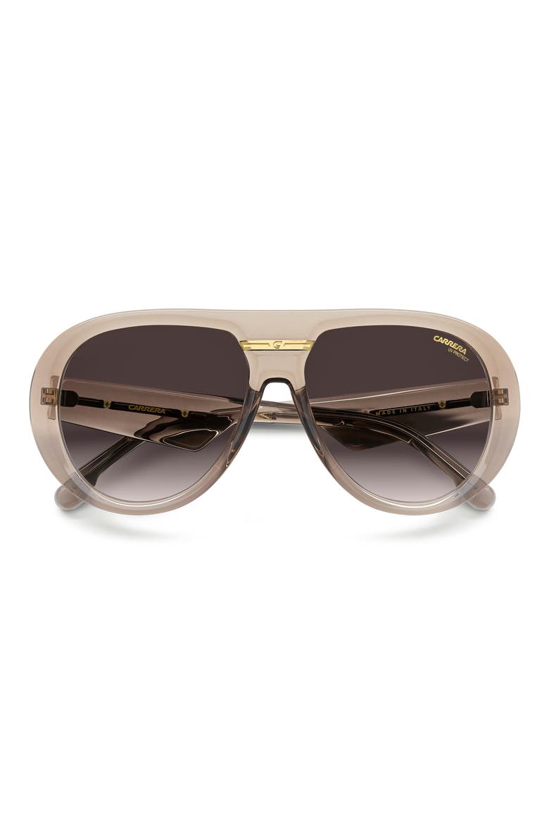 Victory 59mm Gradient Pilot Sunglasses, Alternate, color, NUDE/ PINK DS
