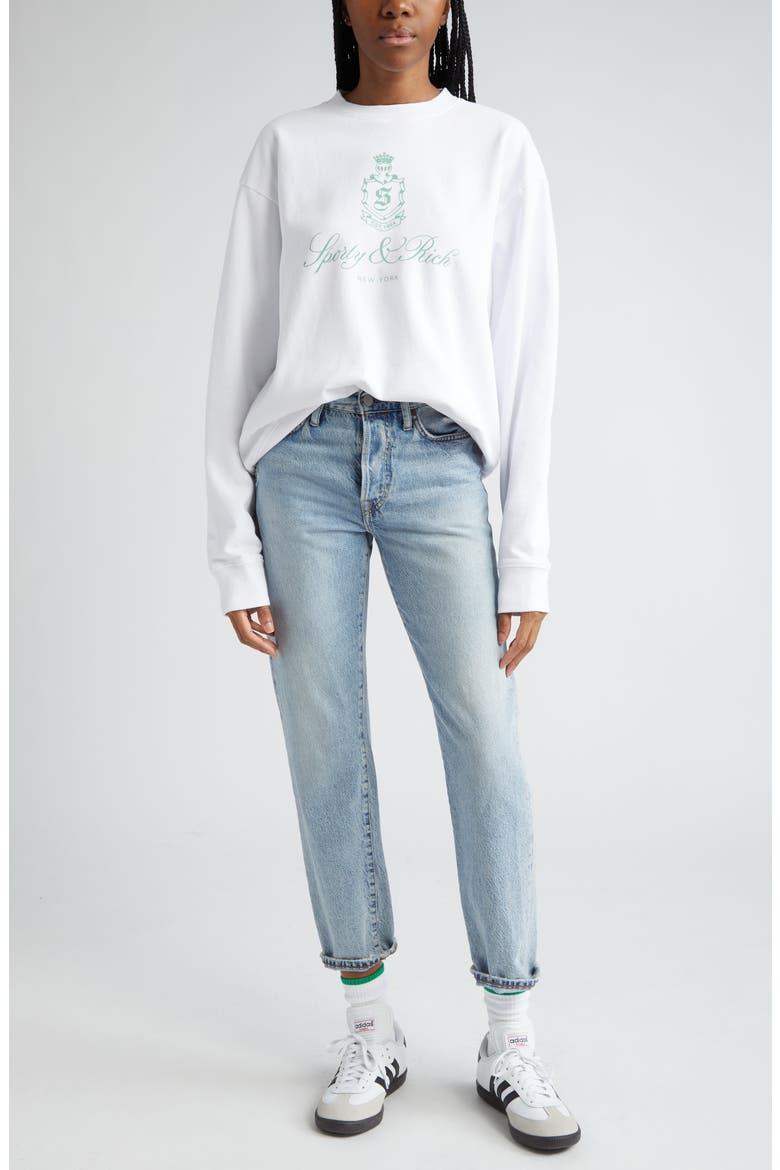 Vendome Cotton Graphic Sweatshirt, Alternate, color, WHITE