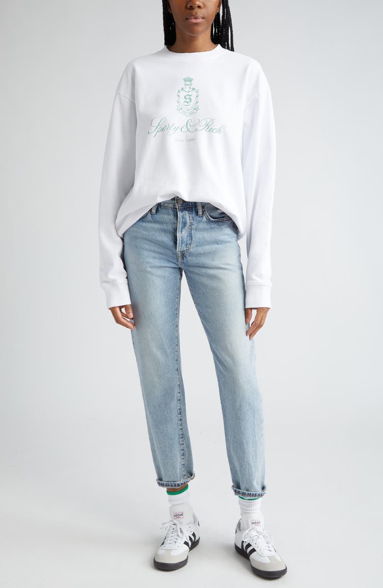 Sporty & Rich Vendome Cotton Graphic Sweatshirt, Alternate, color,