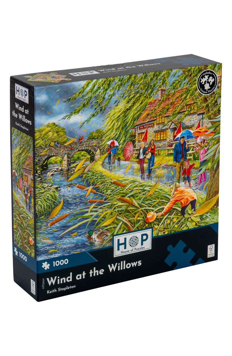 The House of Puzzles Wind at the Willows 1000-Piece Jigsaw Puzzle, Main, color, 