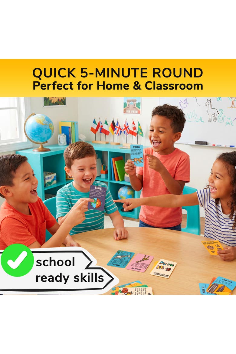 Kids Trivia Card Games - World, Space, History & Human Body, Alternate, color, World