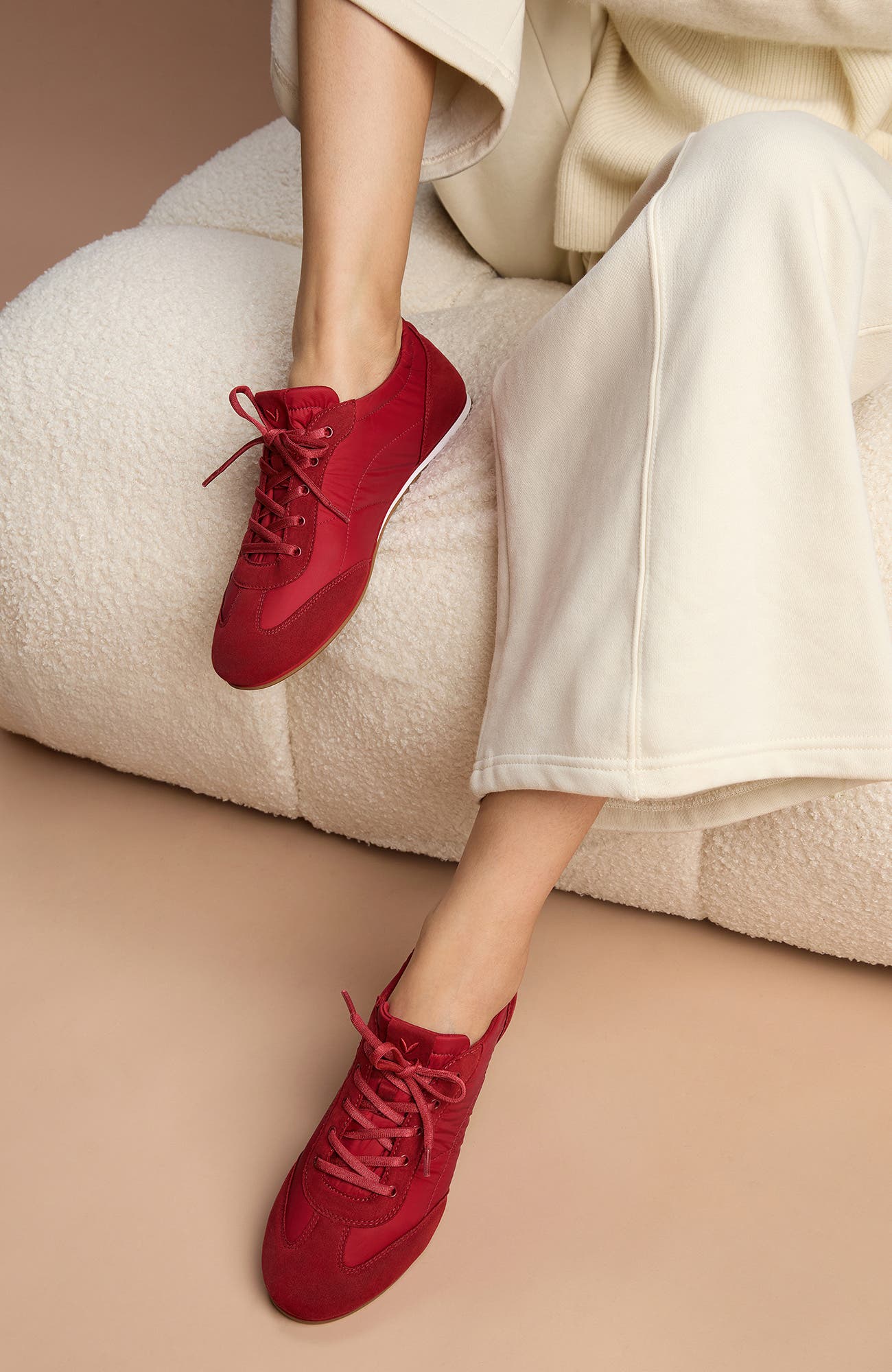 Yancy Jogger Re-Nylon Sneakerina, Alternate, color, Brick Red