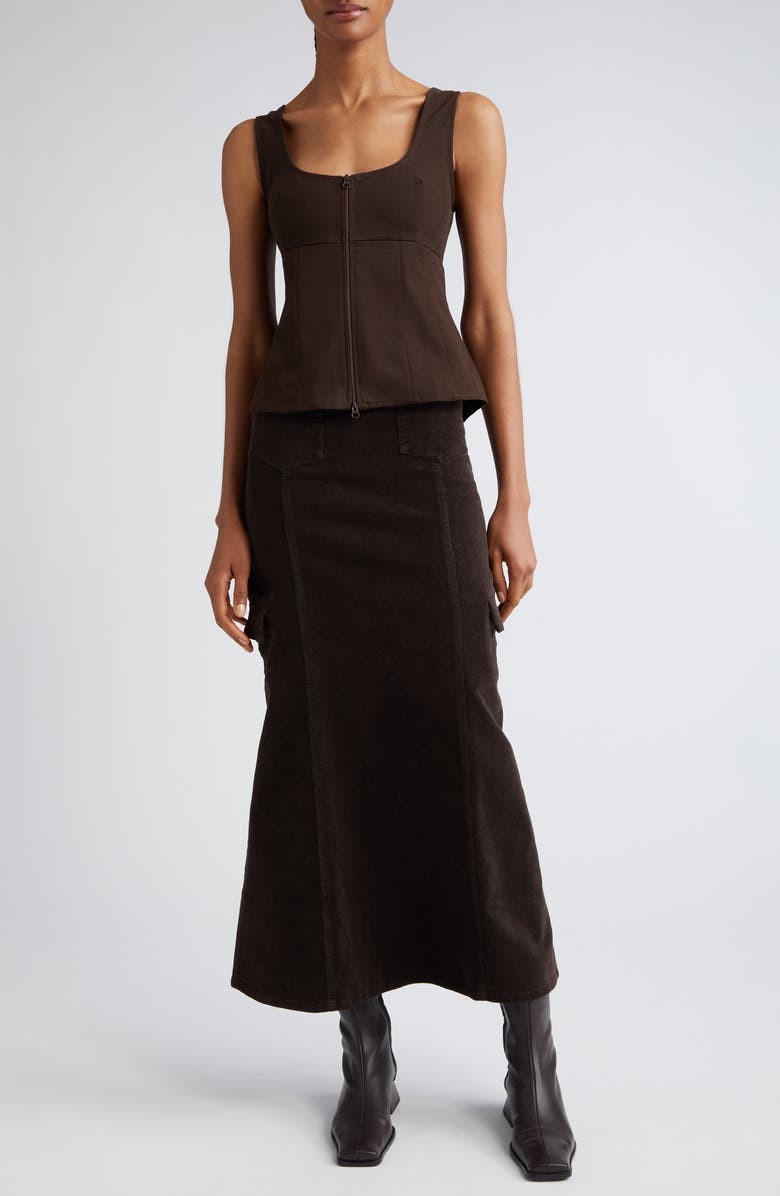 Paloma Wool Taurs Sleeveless Cotton Zip Top, Alternate, color, 