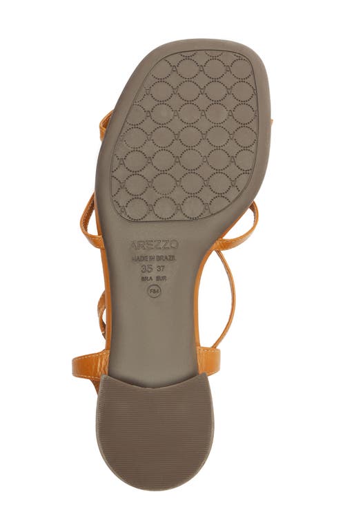 Arezzo Gretta Ankle Strap Sandal In Gold