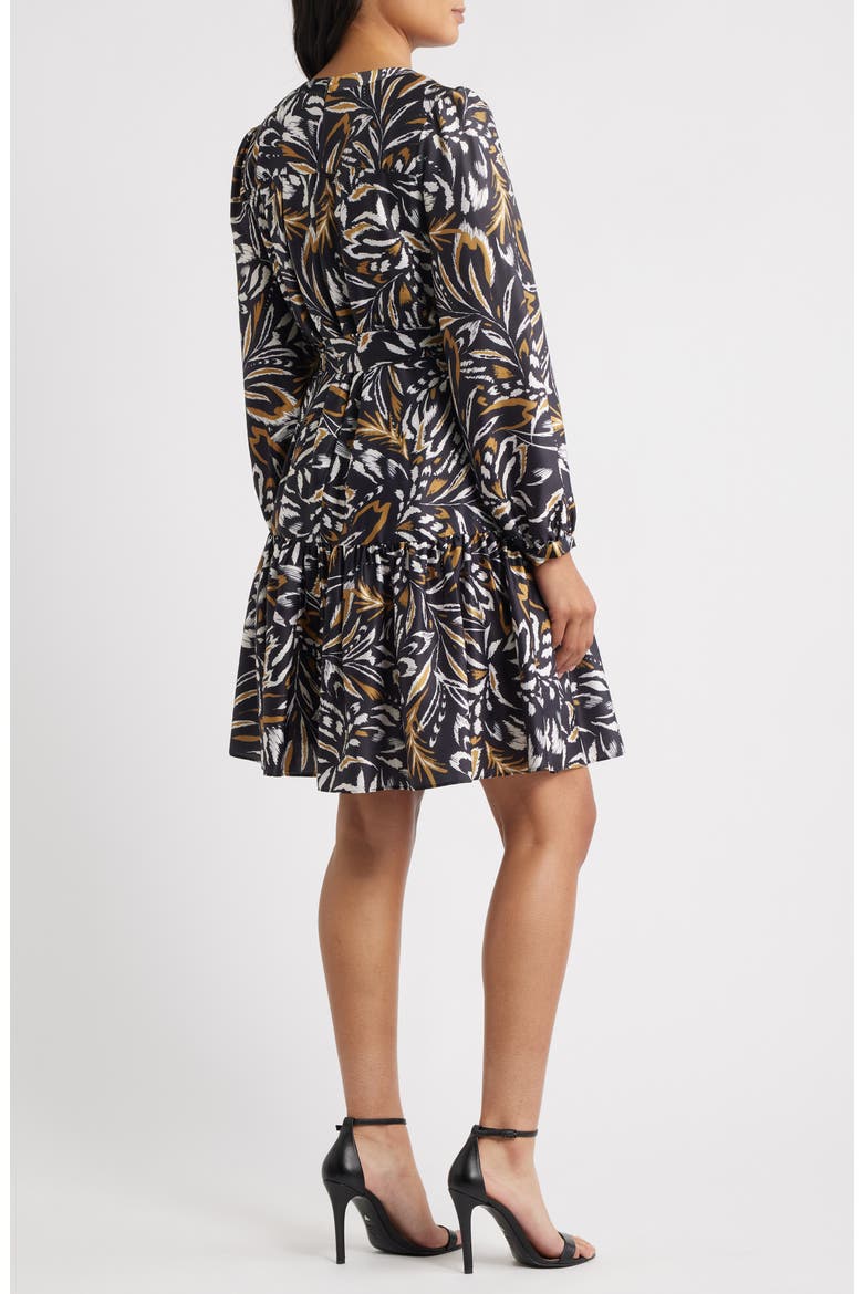 Floral Long Sleeve Dress, Alternate, color, BLACK MULTI