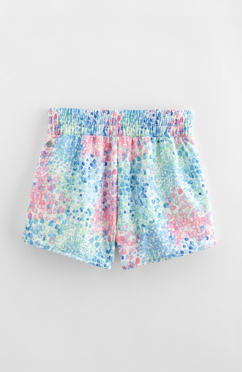 Zella Girl Kids' On Your Mark Shorts, Alternate, color, Green Verde Rainbow Pebbles