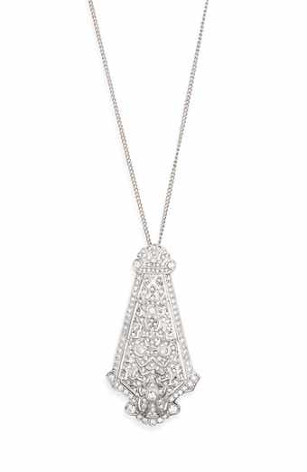 Art Deco Crystal Pendant Necklace