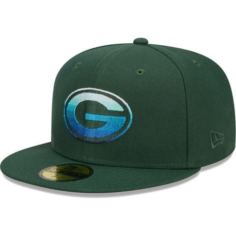 Men's New Era Green Green Bay Packers Gradient 59FIFTY Fitted Hat