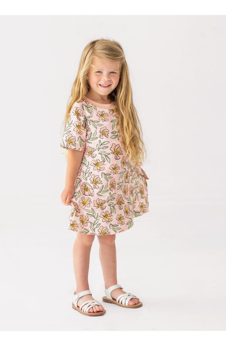Mabel + Honey Quinn Short Sleeve Dress, Alternate, color, Pink