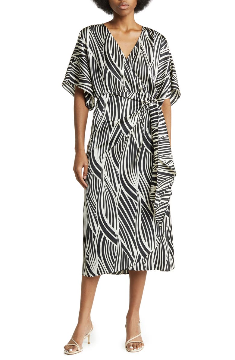 Lush Patterned Side Tie Maxi Dress, Main, color, 