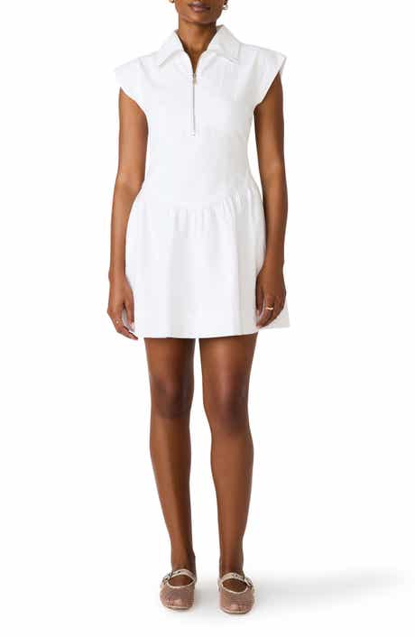 Gracyn Half Zip Poplin Minidress