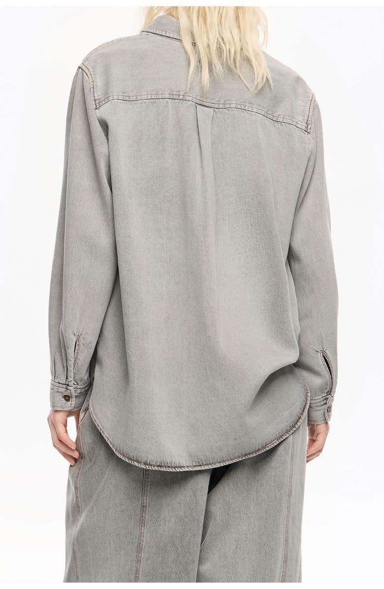 Bimba y Lola Denim Shirt, Alternate, color, Grey