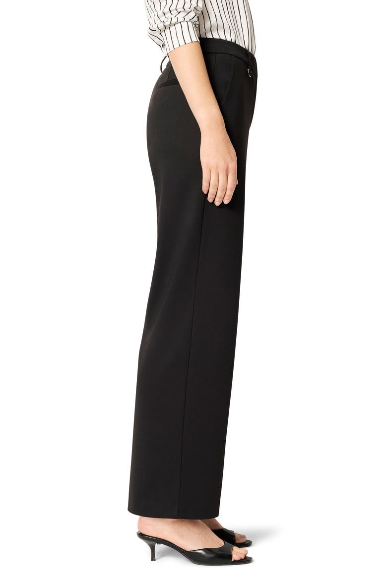 Lenox Buckle Detail Wide Leg Ponte Pants, Alternate, color, BLACK ONYX