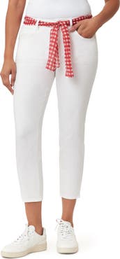 Kensie Belted Skinny Crop Jeans