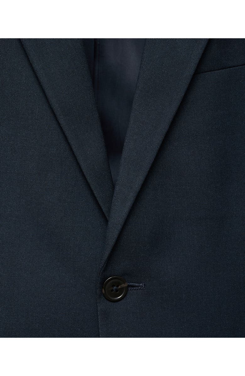 MANGO London Regular Fit Navy Blazer, Alternate, color, Navy