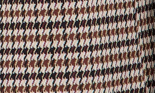 Ookie & Lala Oversize Houndstooth Shawl Collar Blazer In Brown