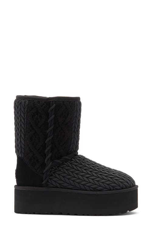 Ugg ® Classic Short Villa Knit Platform Boot In Animal Print
