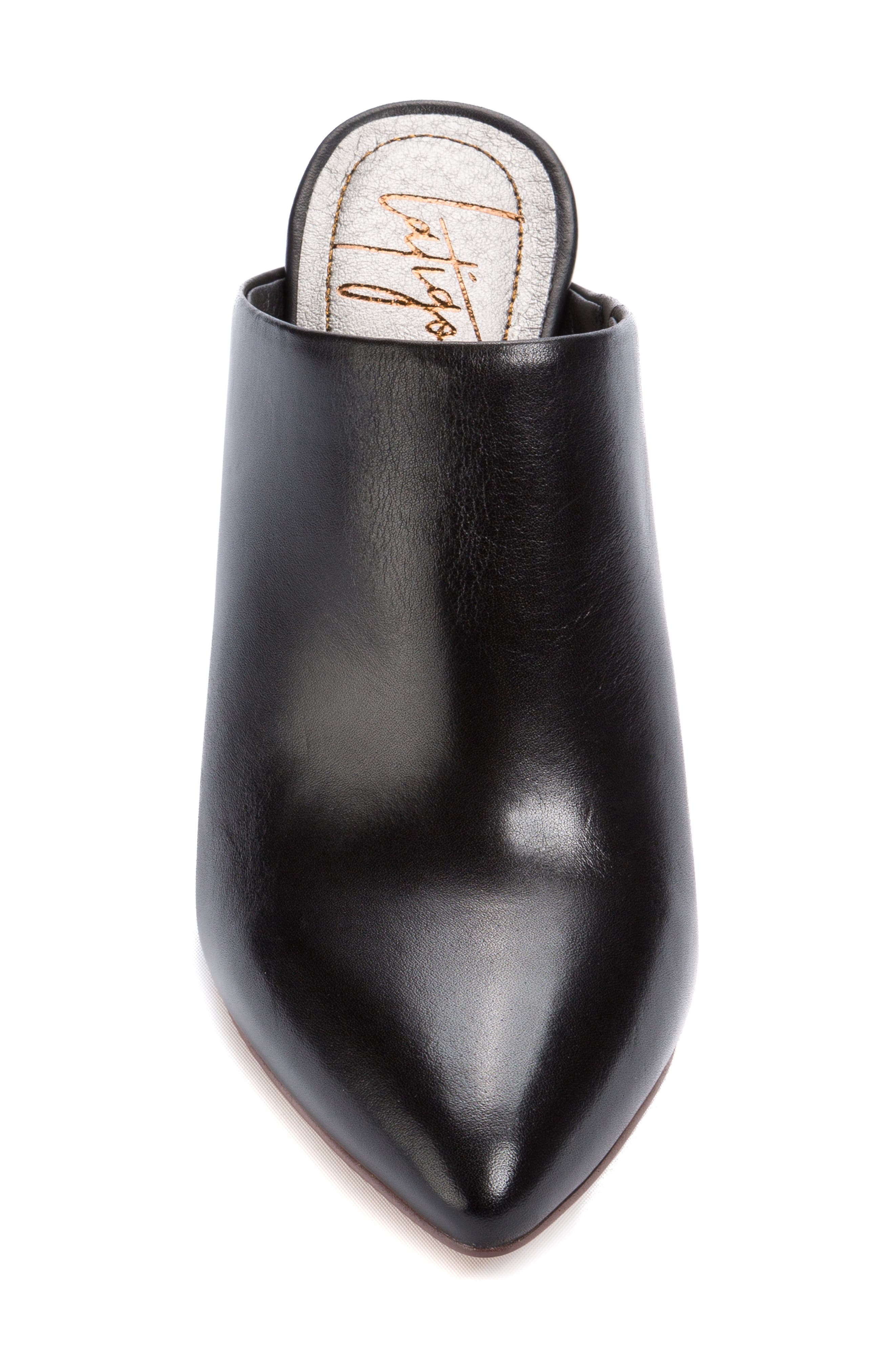 Yantis Pointy Toe Mule, Alternate, color, BLACK LEATHER