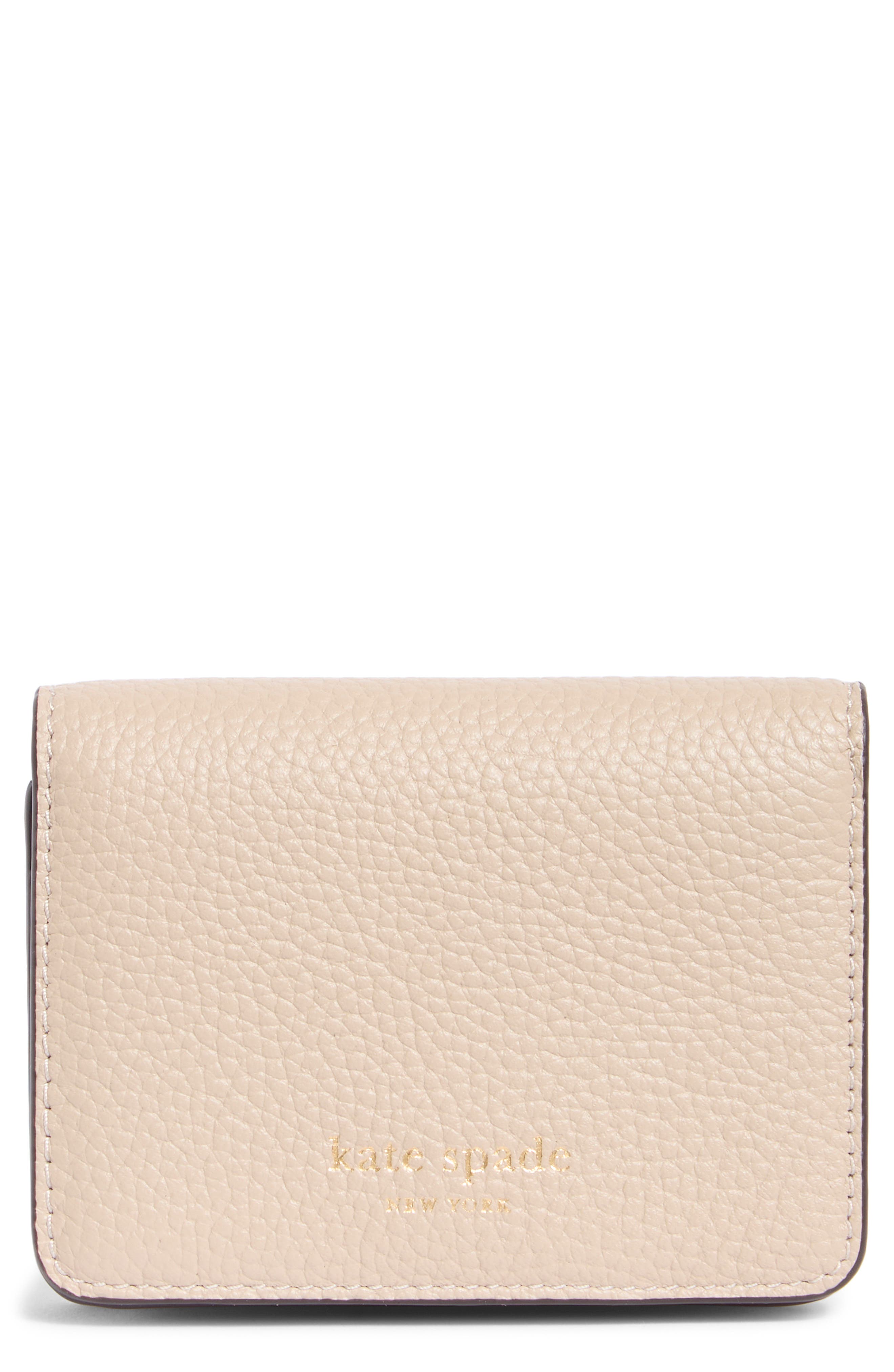 ava colorblock pebble leather bifold card case