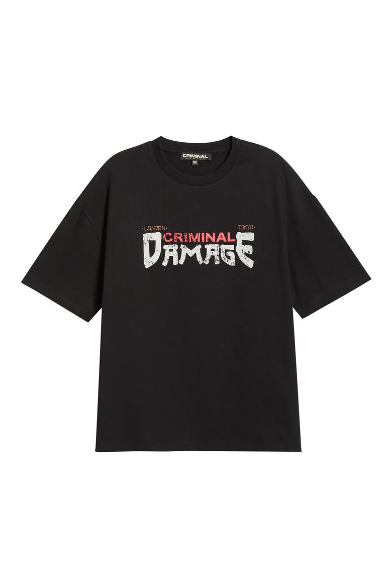 Ramen Graphic Crewneck T-Shirt, Alternate, color, BLACK