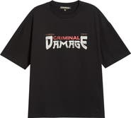 CRIMINAL DAMAGE Ramen Graphic Crewneck T-Shirt