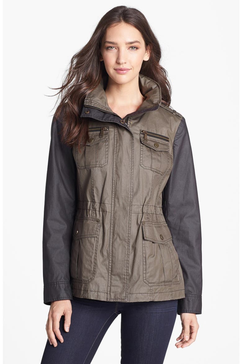 Waxed Cotton Field Jacket (Nordstrom Exclusive), Main, color, OLIVE