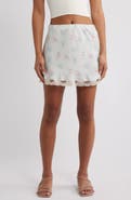 LoveShackFancy Bernes Floral Print Lace Layered Maxi Skirt