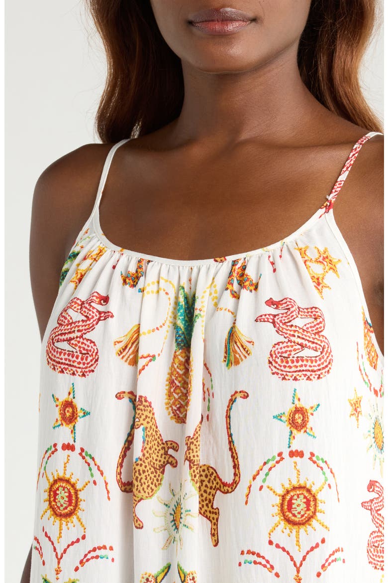 Mixed Print Sleeveless Maxi Dress, Alternate, color, NEW IVORY