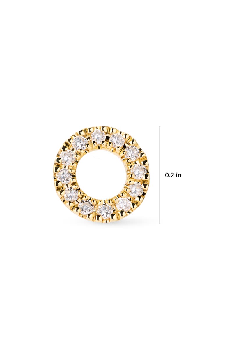 Ana Luisa Solid Yellow Gold - Diamond Circle Studs, Alternate, color, Gold