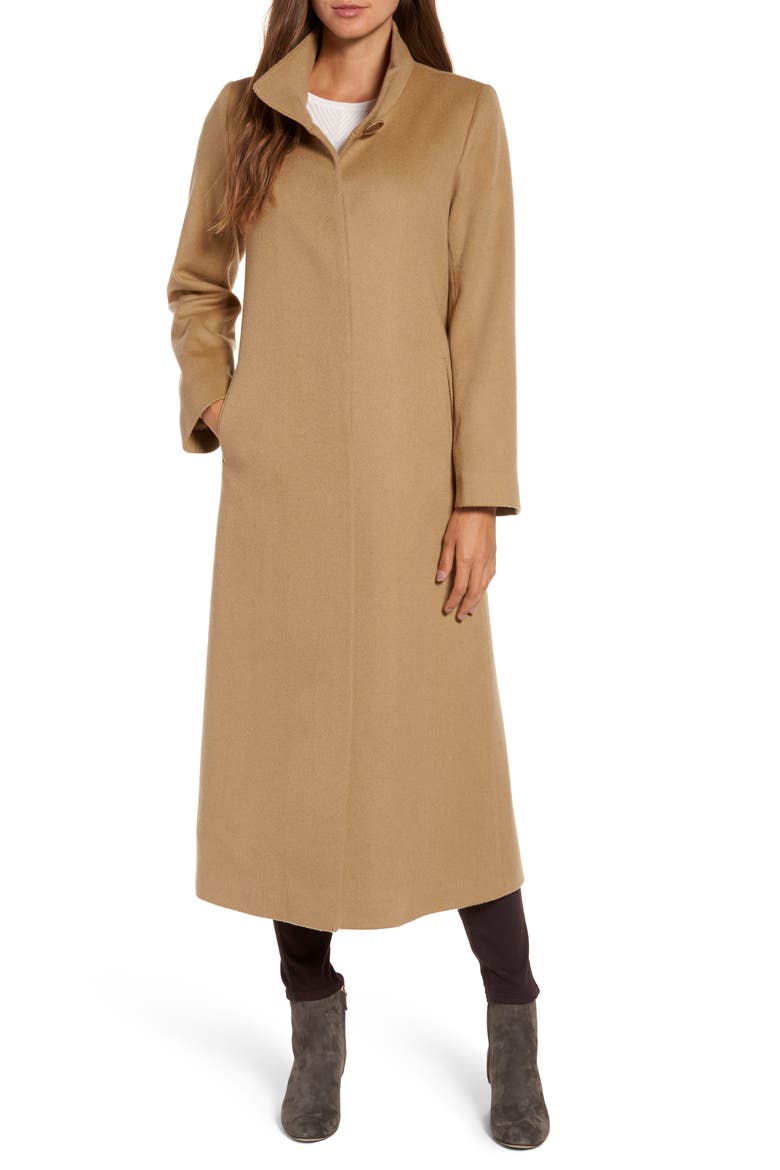 Cashmere Long Coat, Main, color, CAMEL