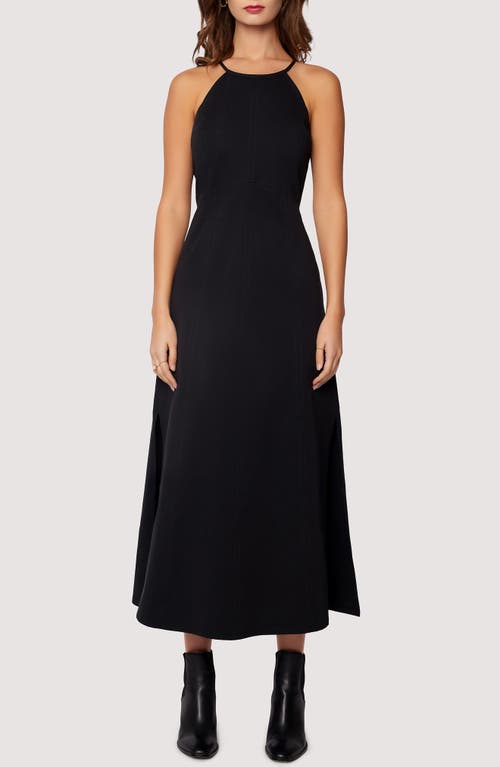 Lost + Wander Giardino Cotton Midi Dress in Black 