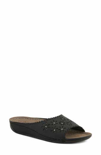 Rhinestone Lasercut Slide Sandal