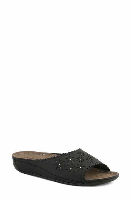 Rhinestone Lasercut Slide Sandal
