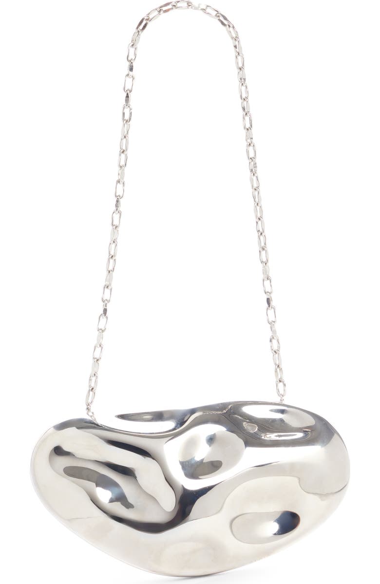 Alaïa Fluide Aluminum Clutch, Main, color,