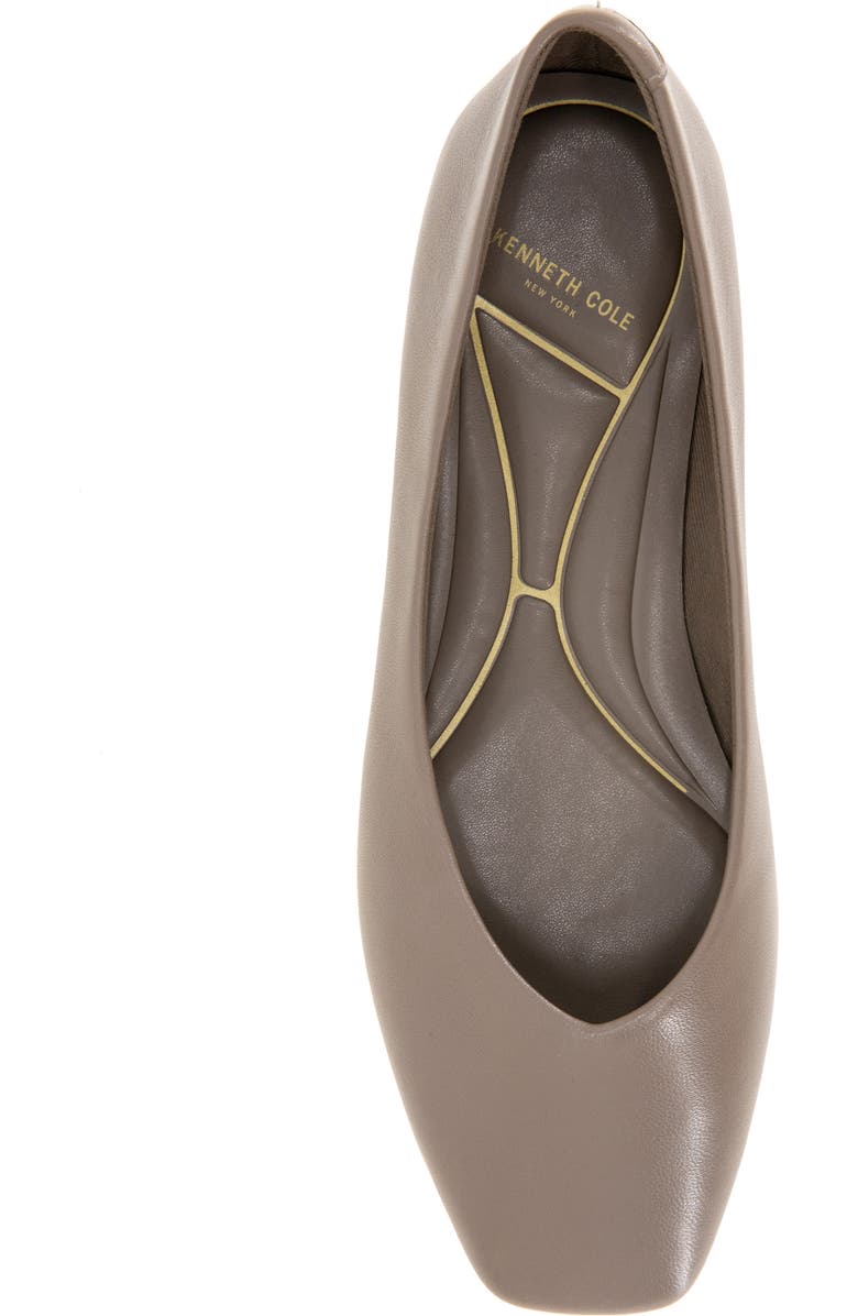 Kenneth Cole Johanna Square Toe Flat, Alternate, color, Taupe Leather