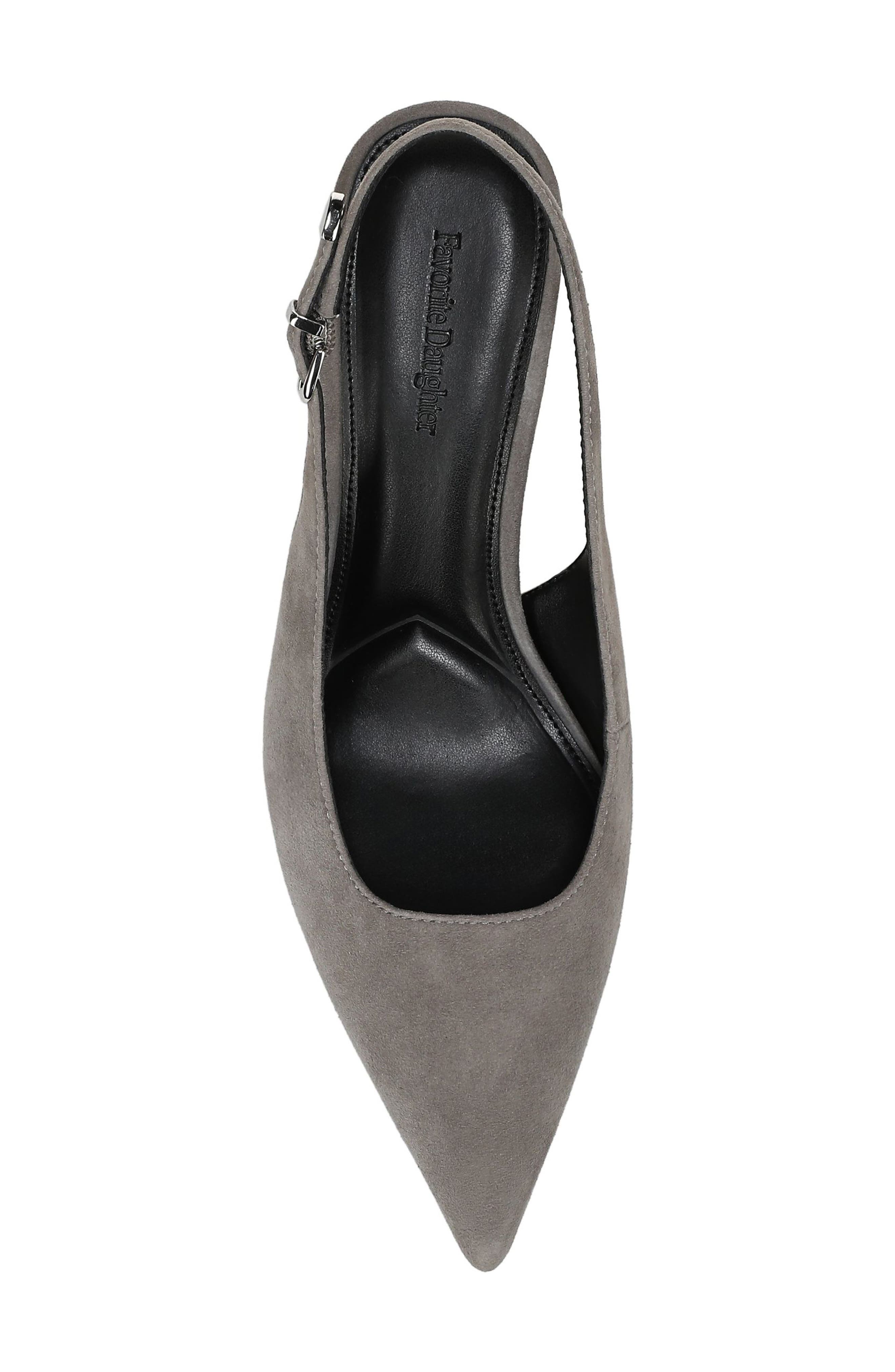 Sierra Pointed Toe Slingback Pump, Alternate, color, TAUPE GREY SUEDE