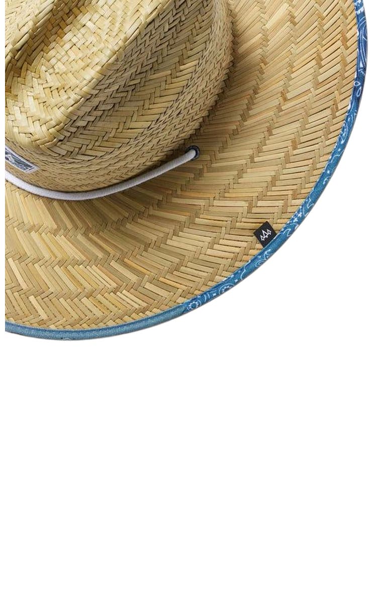 Wyatt Straw Lifeguard Hat, Alternate, color, Blue Bandana