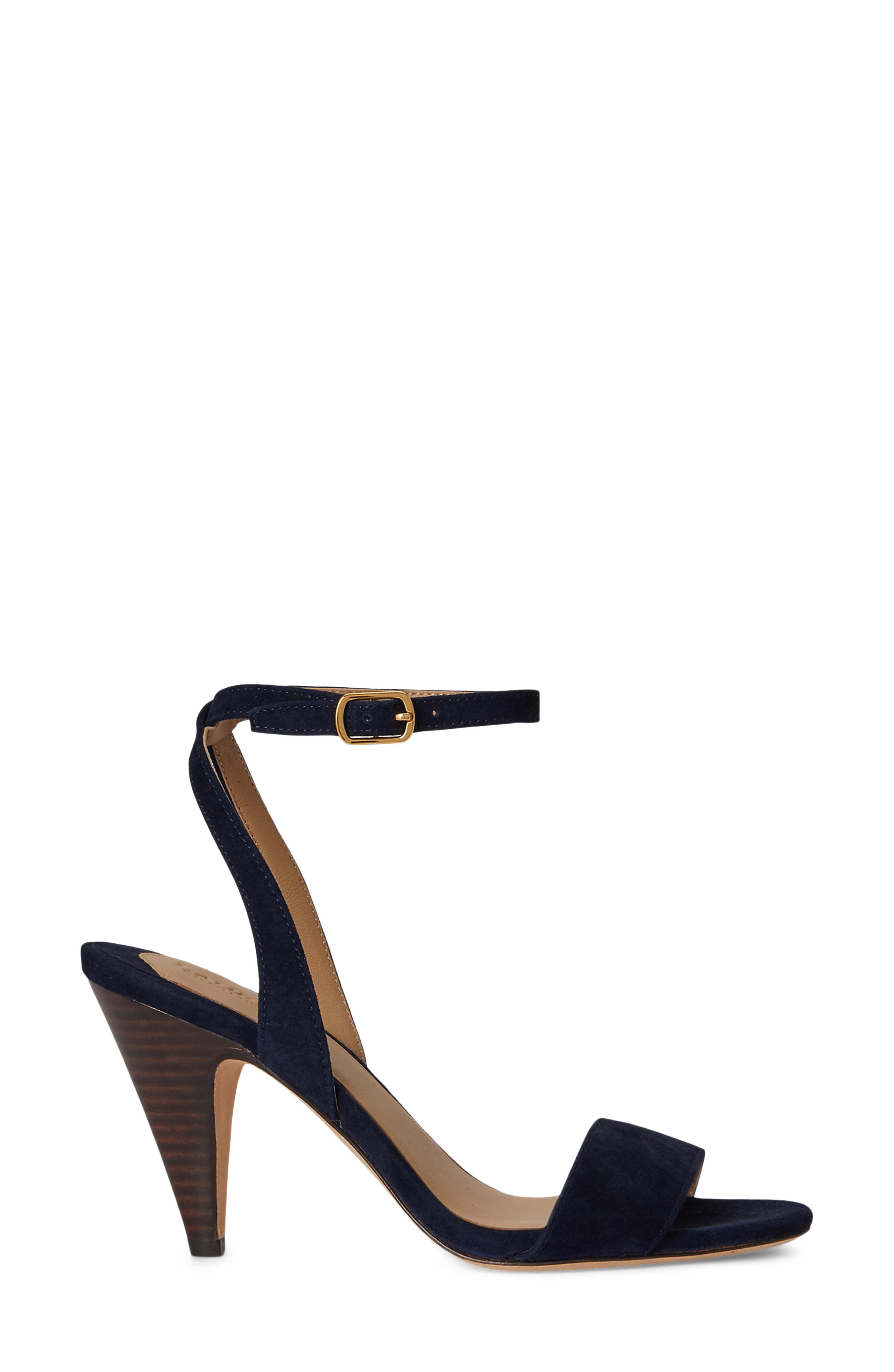 Gracy Ankle Strap Sandal, Alternate, color, LAUREN NAVY